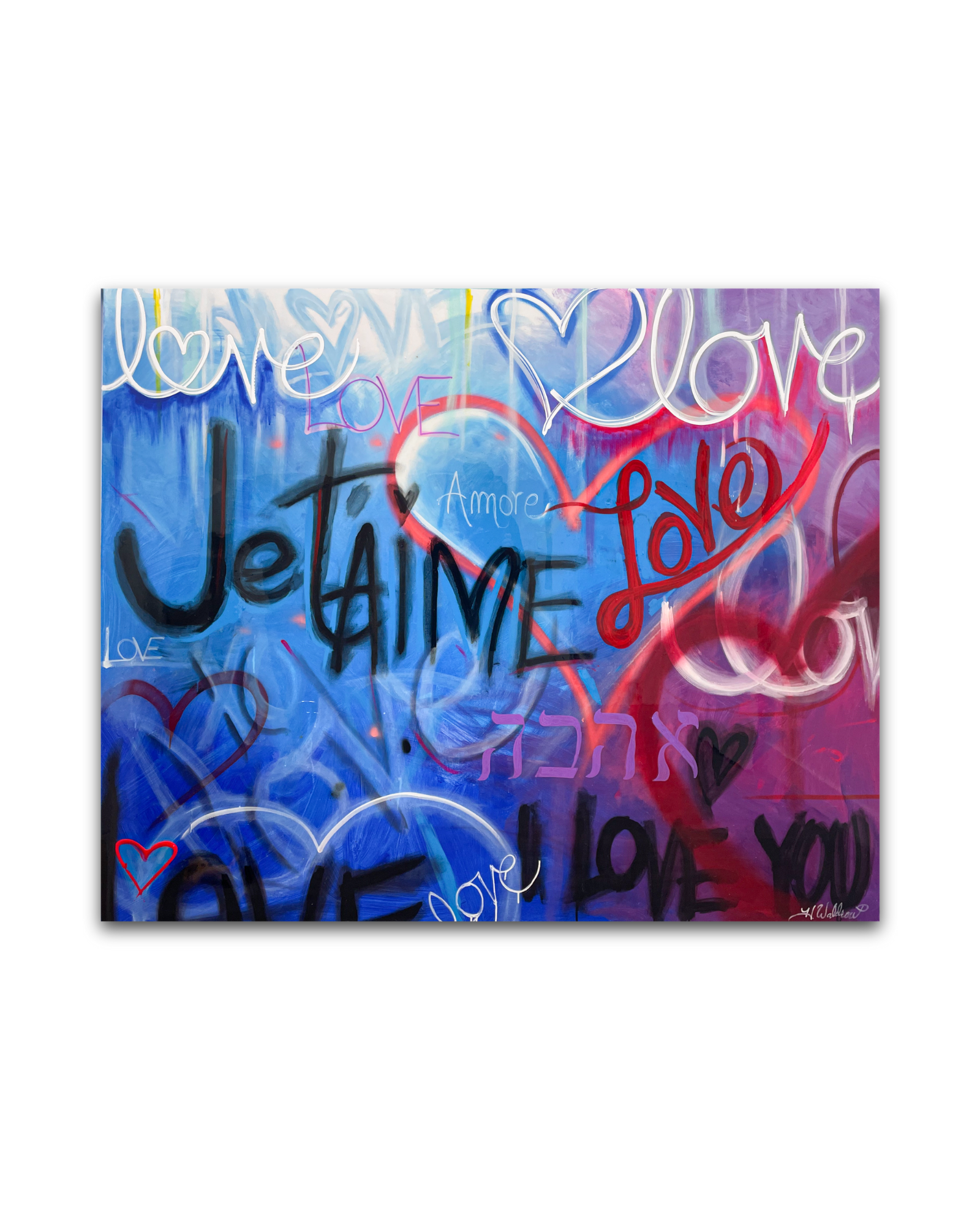 Je T'aime Graffiti Love (Original Painting)