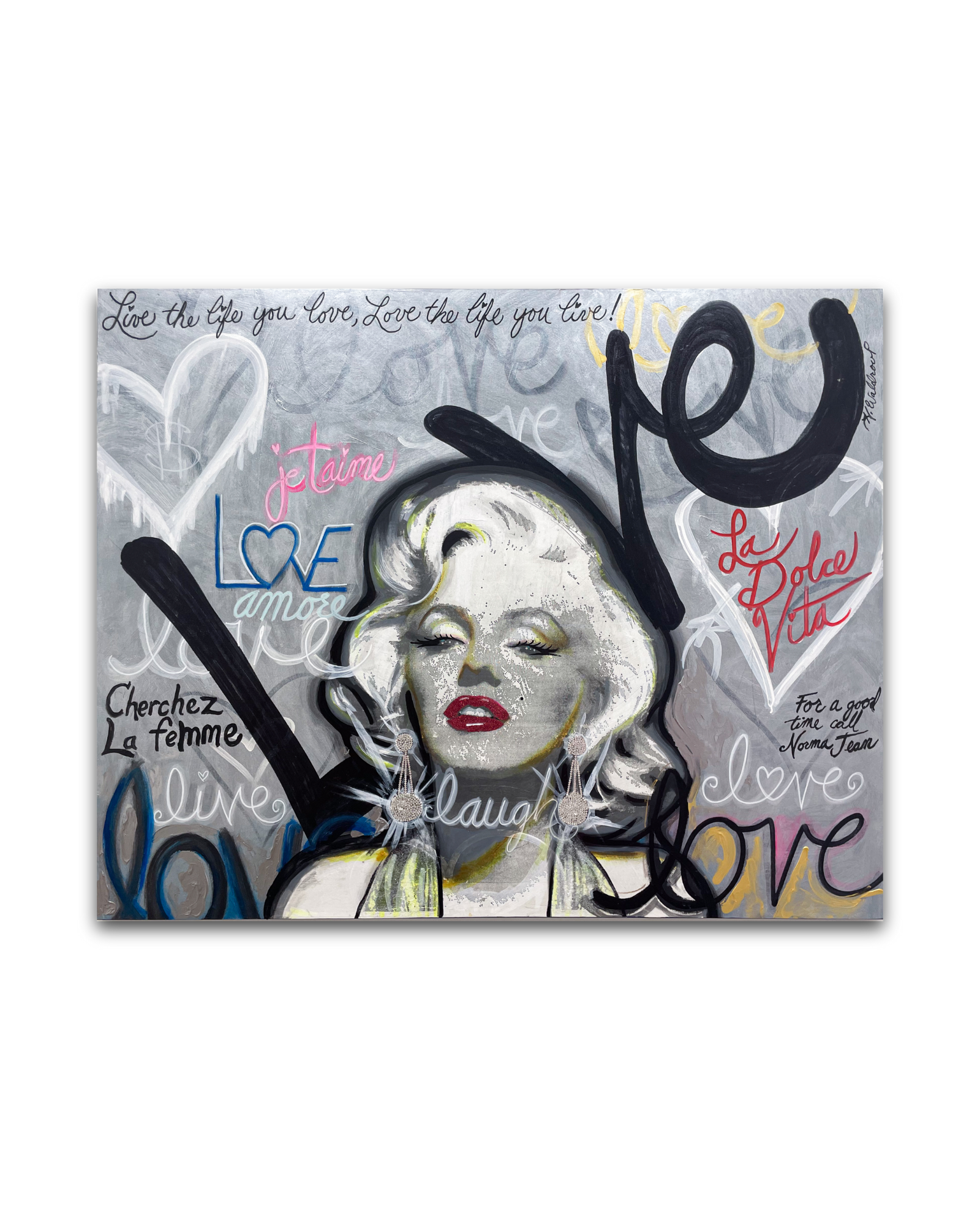 Marilyn Monroe Graffiti Love (Original Painting)