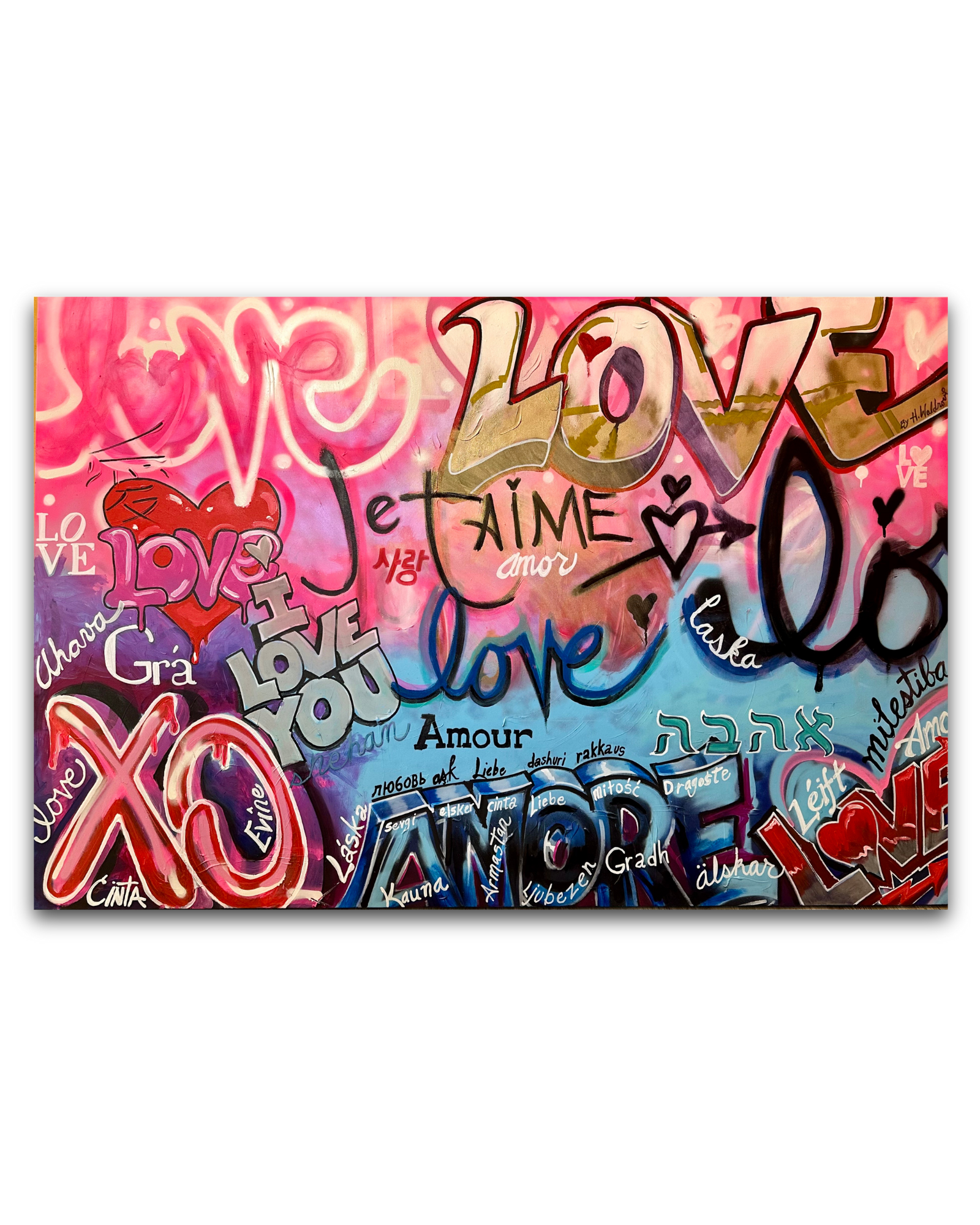 LOVE Graffiti Languages (Original Painting)