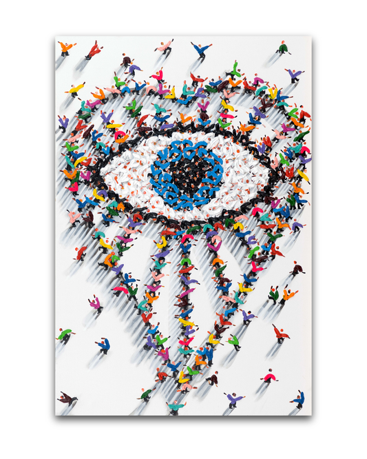 Heart w/ Evil Eye (Signed Canvas Giclée Print)