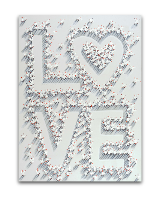 L♡VE - White On White (Signed Canvas Giclée Print)