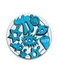 Hebrew Graffiti (Blue On White) - (Original Painting)